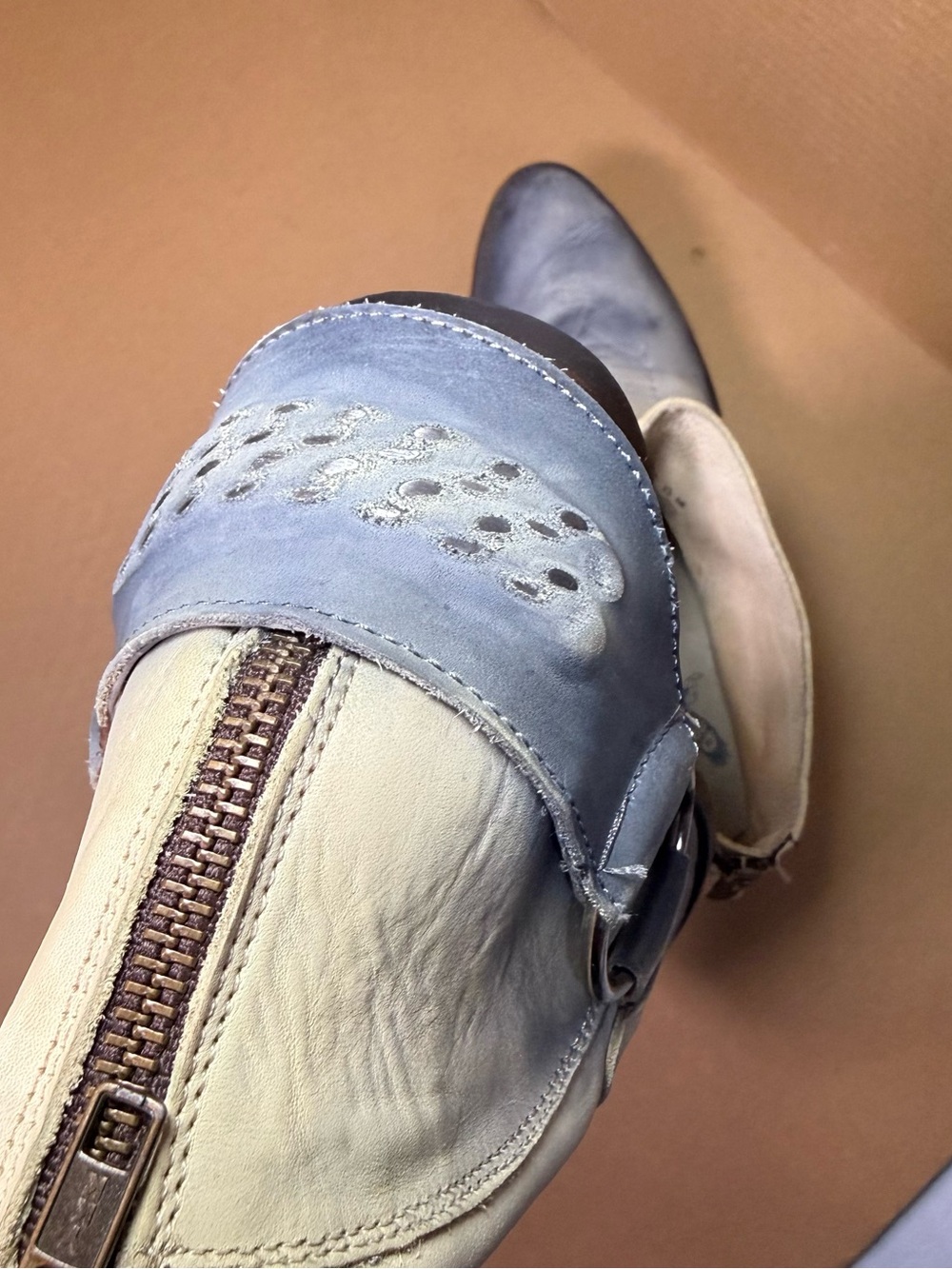 Freebird by Steven Beige Leather Ankle Boot - Picture 7 of 11